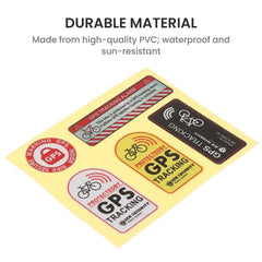 Reflective GPS Warning Sticker Set for Bike
