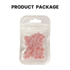 Resin Rose Nail Charms 3D Kawaii Flowers – 50PCS Set