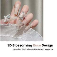 Resin Rose Nail Charms 3D Kawaii Flowers – 50PCS Set