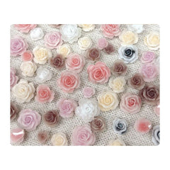 Resin Rose Nail Charms 3D Kawaii Flowers – 50PCS Set