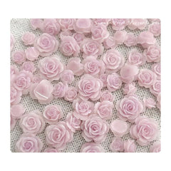 Resin Rose Nail Charms 3D Kawaii Flowers – 50PCS Set