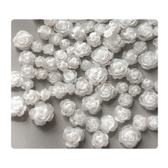 Resin Rose Nail Charms 3D Kawaii Flowers – 50PCS Set