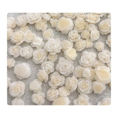 Resin Rose Nail Charms 3D Kawaii Flowers – 50PCS Set