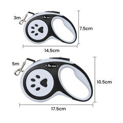 Retractable Dog Leash — 3m / 5m Comfort Grip