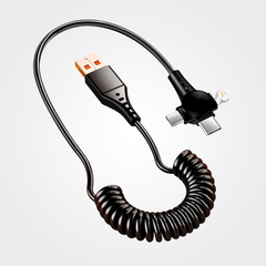 120W 3-in-1 Retractable Fast Charging Cable