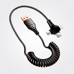 120W 3-in-1 Retractable Fast Charging Cable