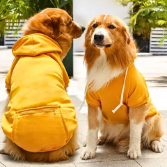 Golden Retriever Fleece Hoodie with Zip Pocket