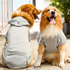 Golden Retriever Fleece Hoodie with Zip Pocket