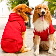 Golden Retriever Fleece Hoodie with Zip Pocket