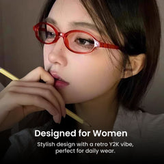 Retro Oval Blue Light Glasses for Women