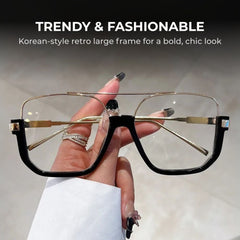 Retro Oversized Rectangle Sunglasses for Women & Men UV400