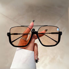 Retro Oversized Rectangle Sunglasses for Women & Men UV400
