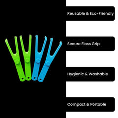 Reusable Dental Floss Holder Aid Tooth Pick Flosser Tool