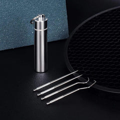 Reusable Stainless Steel Toothpicks Set for Travel & Dental Care