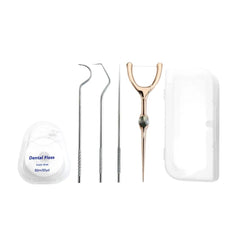 Reusable Stainless Steel Toothpicks Set for Travel & Dental Care