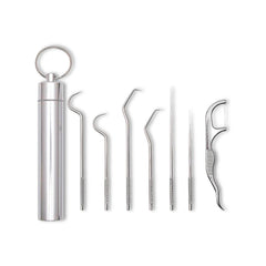 Reusable Stainless Steel Toothpicks Set for Travel & Dental Care