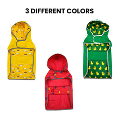 Reversible Waterproof Dog Raincoat — Reflective, Hooded