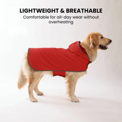 Reversible Waterproof Dog Raincoat — Reflective, Hooded