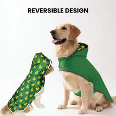 Reversible Waterproof Dog Raincoat — Reflective, Hooded