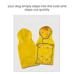 Reversible Waterproof Dog Raincoat — Reflective, Hooded