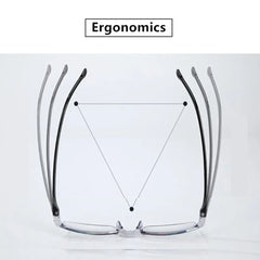 Rimless Bifocal Anti-Blue Light Reading Glasses
