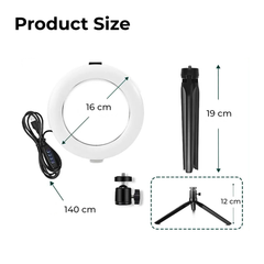 LED Selfie Ring Light with Adjustable Tripod Stand