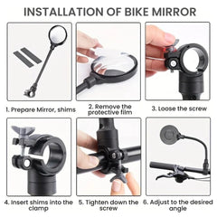 Rotatable  Bike Mirror – Wide-Angle Rear View