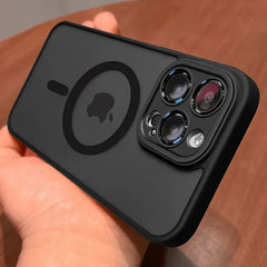 Magnetic Shockproof Matte Phone Case for iPhone 15 Series - 15, Pro, Plus, Pro Max
