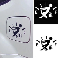 Funny Fuel Gauge Man Sticker