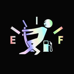 Funny Fuel Gauge Man Sticker