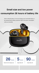 Realfit F3 ANC Earbuds: HIFI Bass, ENC Calls, Sport & Gaming