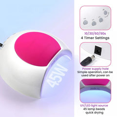Salon-Grade 48W Gel Nail Lamp UV LED Dryer Sun2C