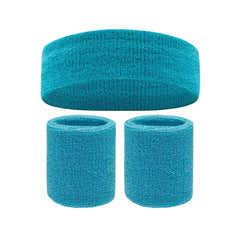 Sports Sweatband & Wristband Set – Cotton Comfort