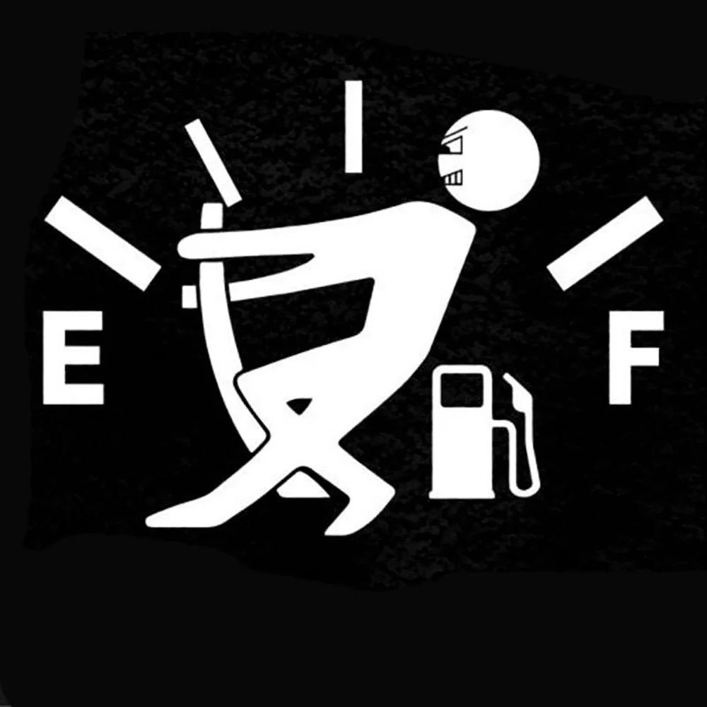 Funny Fuel Gauge Man Sticker