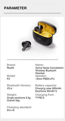 Realfit F3 ANC Earbuds: HIFI Bass, ENC Calls, Sport & Gaming