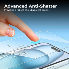 Clear Glass Screen Protector for iPhone 16 15 14