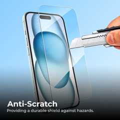 Clear Glass Screen Protector for iPhone 16 15 14