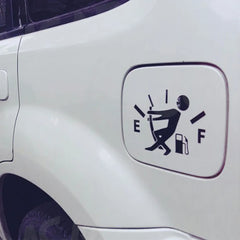 Funny Fuel Gauge Man Sticker