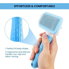 Self-Cleaning Pet Grooming Brush — Hair Eject