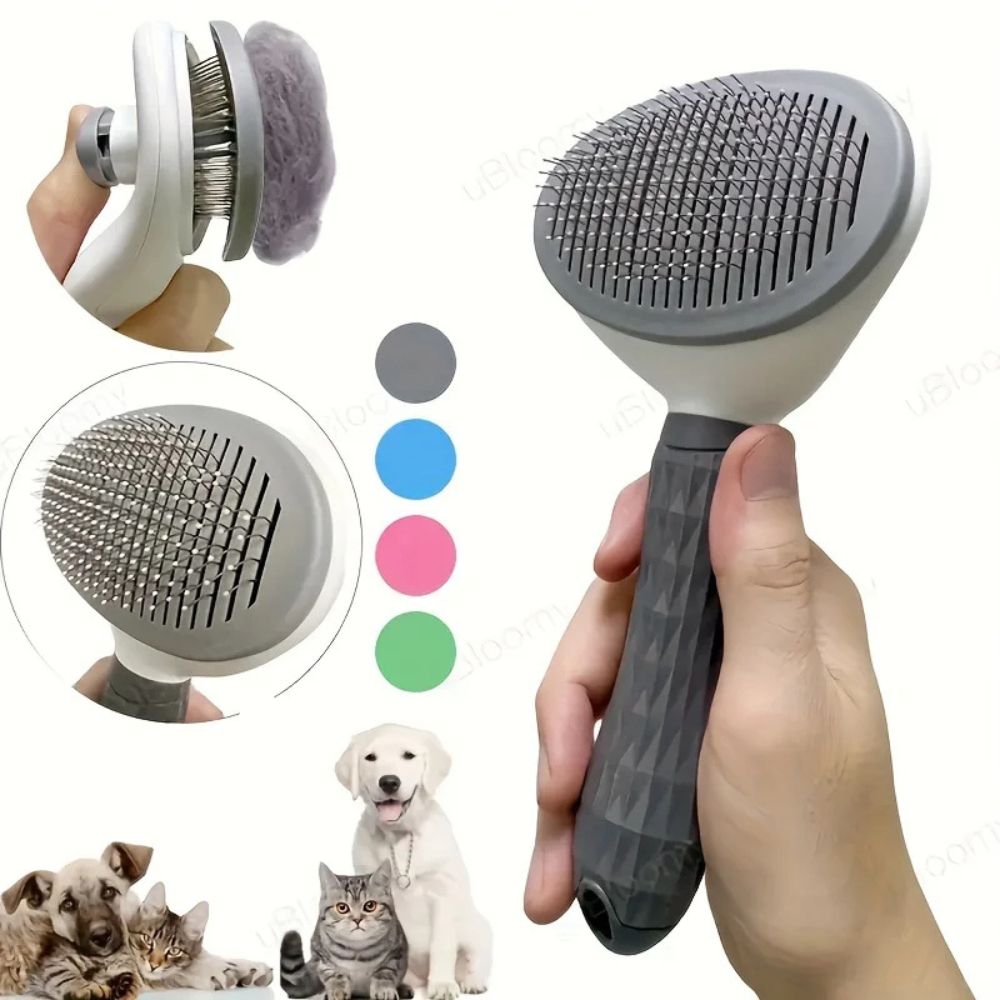 Self-Cleaning Pet Grooming & Massage Brush - 