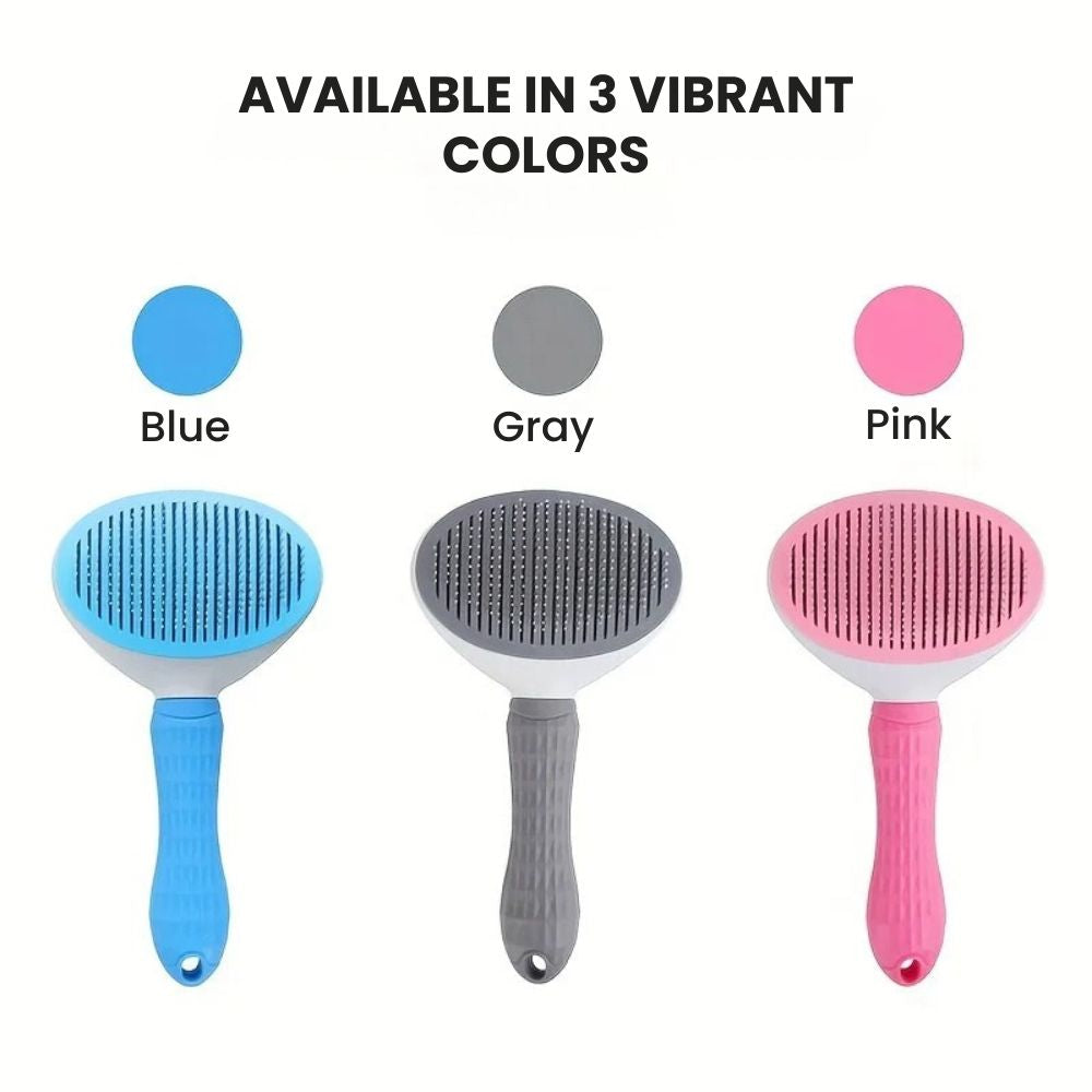 Self-Cleaning Pet Grooming & Massage Brush - color