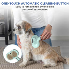 Self-Cleaning Pet Hair Remover Brush — Mint & Peach