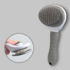 Self-Cleaning Pet Grooming Brush — Hair Eject