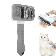 Self-Cleaning Pet Grooming Brush — Hair Eject