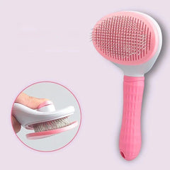 Self-Cleaning Pet Grooming Brush — Hair Eject
