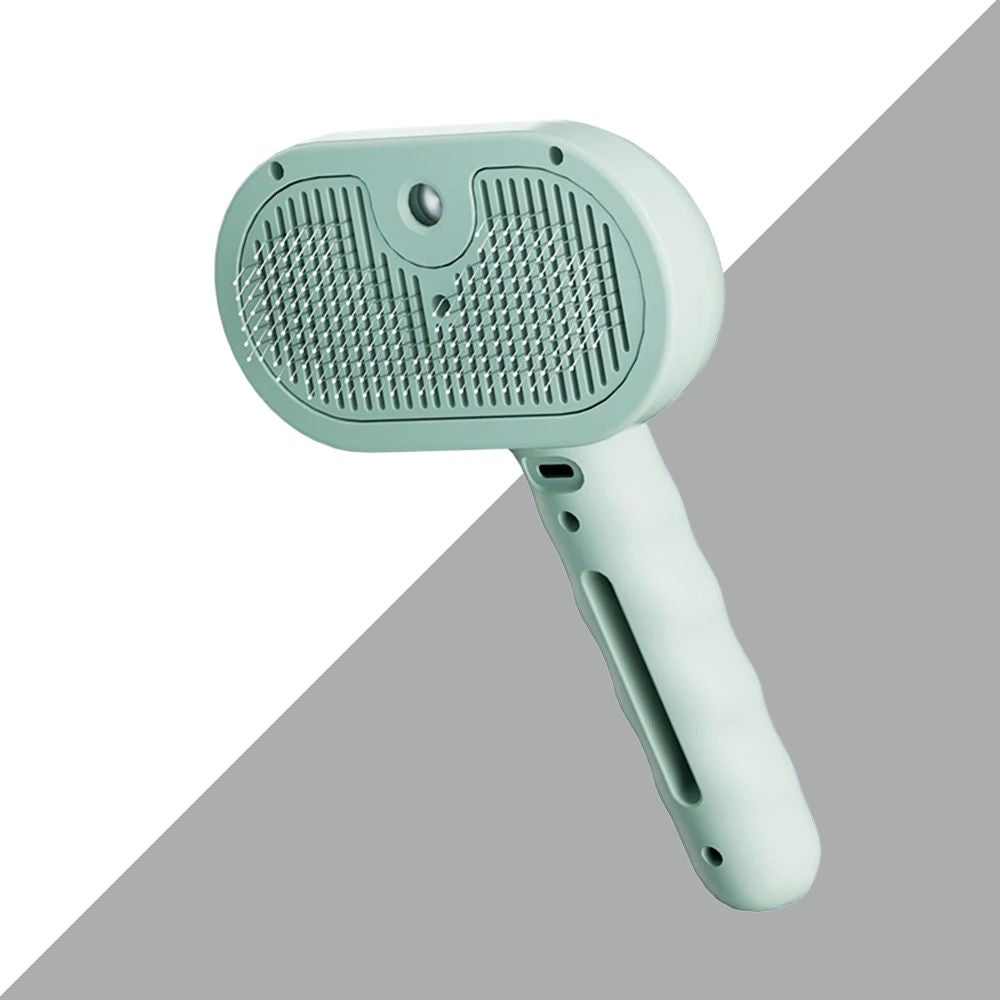 Self-Cleaning Pet Hair Remover Brush — Mint & Peach