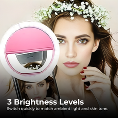 Rechargeable Selfie Ring Light Clip for Phone & Laptop
