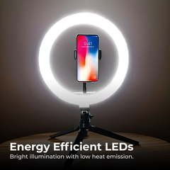 26cm LED Selfie Ring Light with Tripod & Phone Holder