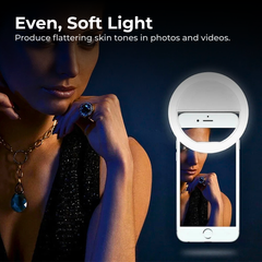 Rechargeable Selfie Ring Light Clip for Phone & Laptop