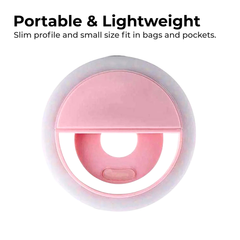 Rechargeable Selfie Ring Light Clip for Phone & Laptop